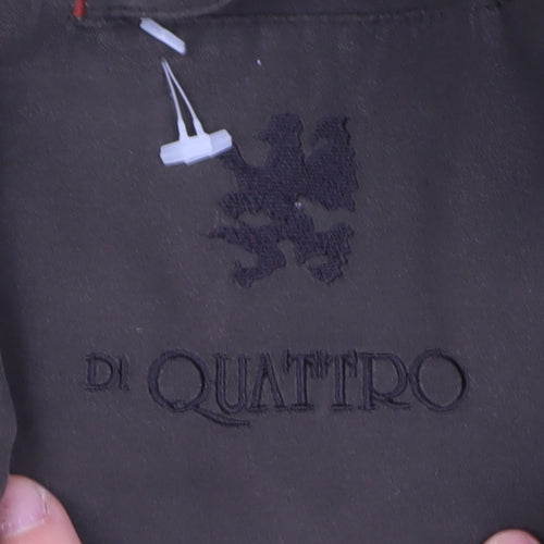Di Quattro Men’s Beige Mid-Length Basic Coat, Size 48