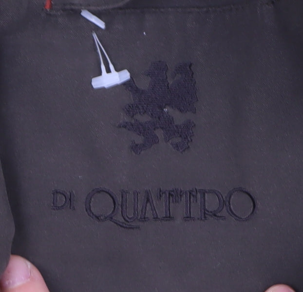 Di Quattro Men’s Beige Mid-Length Basic Coat, Size 48