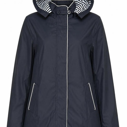 Hublot Women's Black Rain Coat, Size M, Hooded, Casual