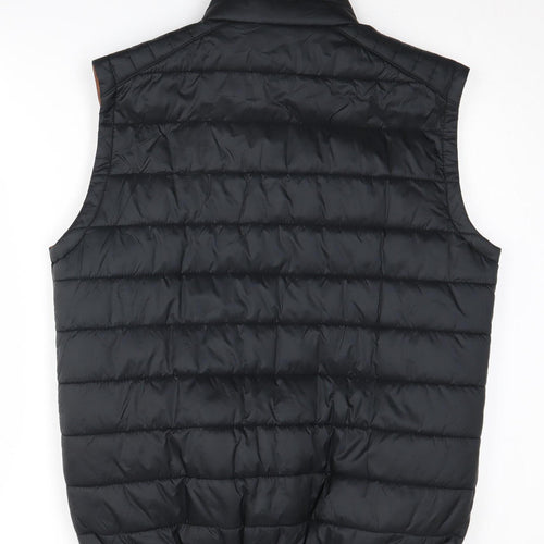Red Herring Men's Black Puffer Waistcoat, Size S, Casual