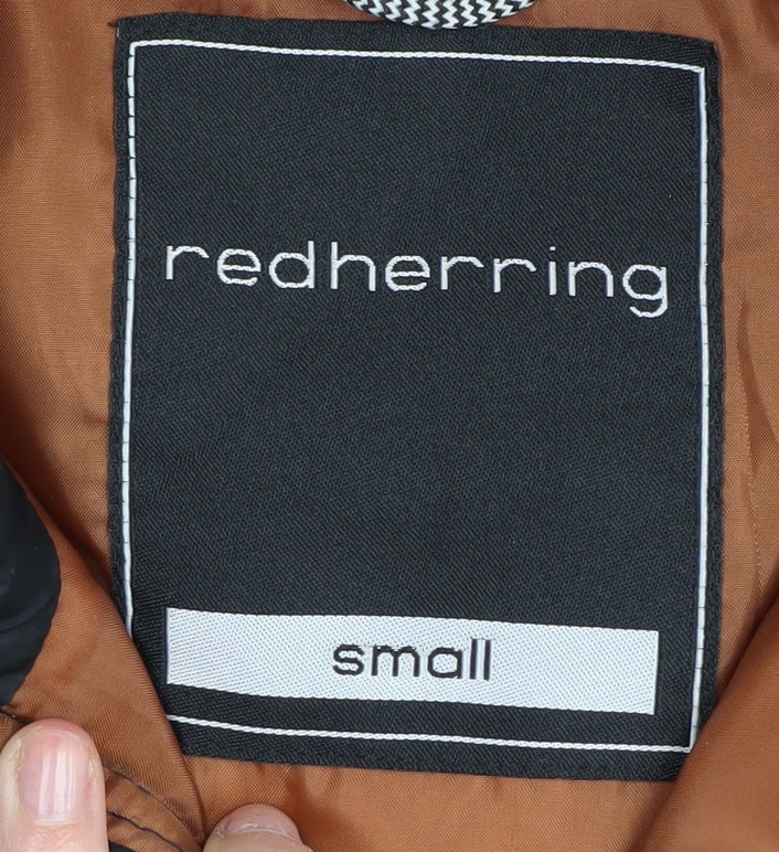 Red Herring Men's Black Puffer Waistcoat, Size S, Casual