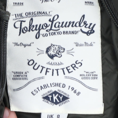 Tokyo Laundry Women's Green XS Puffer Jacket with Hood