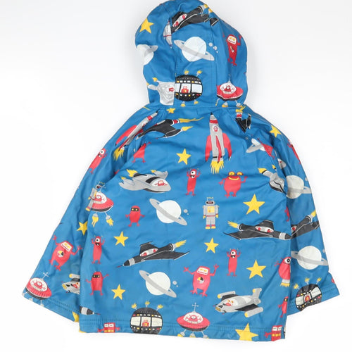 Hatley Boys Blue Cartoon Space Jacket 3 Years Hooded