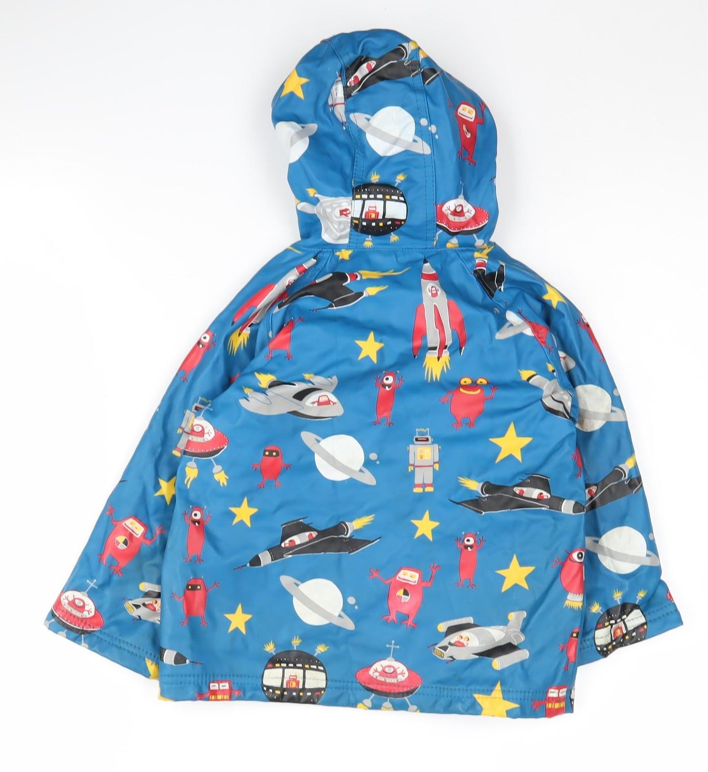 Hatley Boys Blue Cartoon Space Jacket 3 Years Hooded