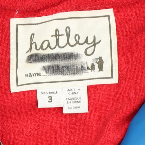 Hatley Boys Blue Cartoon Space Jacket 3 Years Hooded