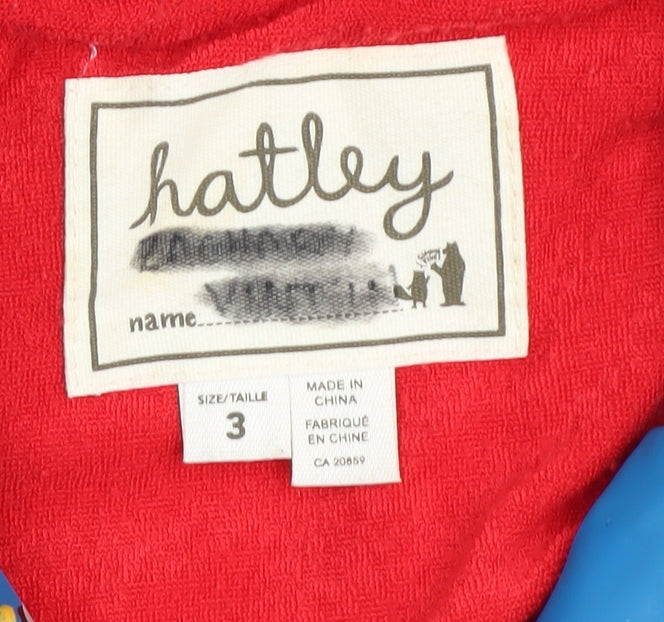 Hatley Boys Blue Cartoon Space Jacket 3 Years Hooded