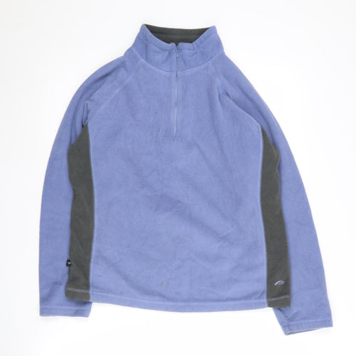 Mountainlife Women's Blue Fleece Pullover Sweatshirt Size 12