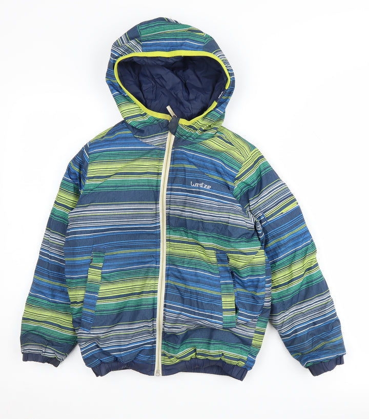 Decathlon Boys Multicoloured Hooded Puffer Jacket Size 6