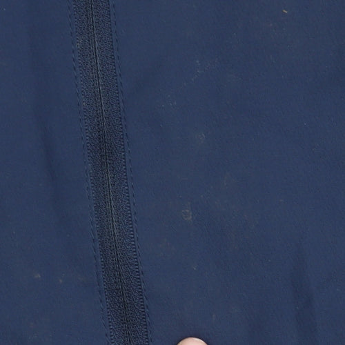 Macron Men's Blue Windbreaker Jacket with Hood - 2XS
