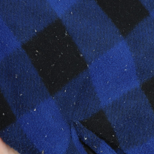 Workwear Men's Blue Check Fleece Jacket, Large