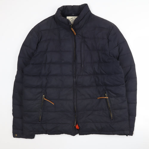 Fat Face Men's XL Blue Puffer Jacket, Winter Warmth