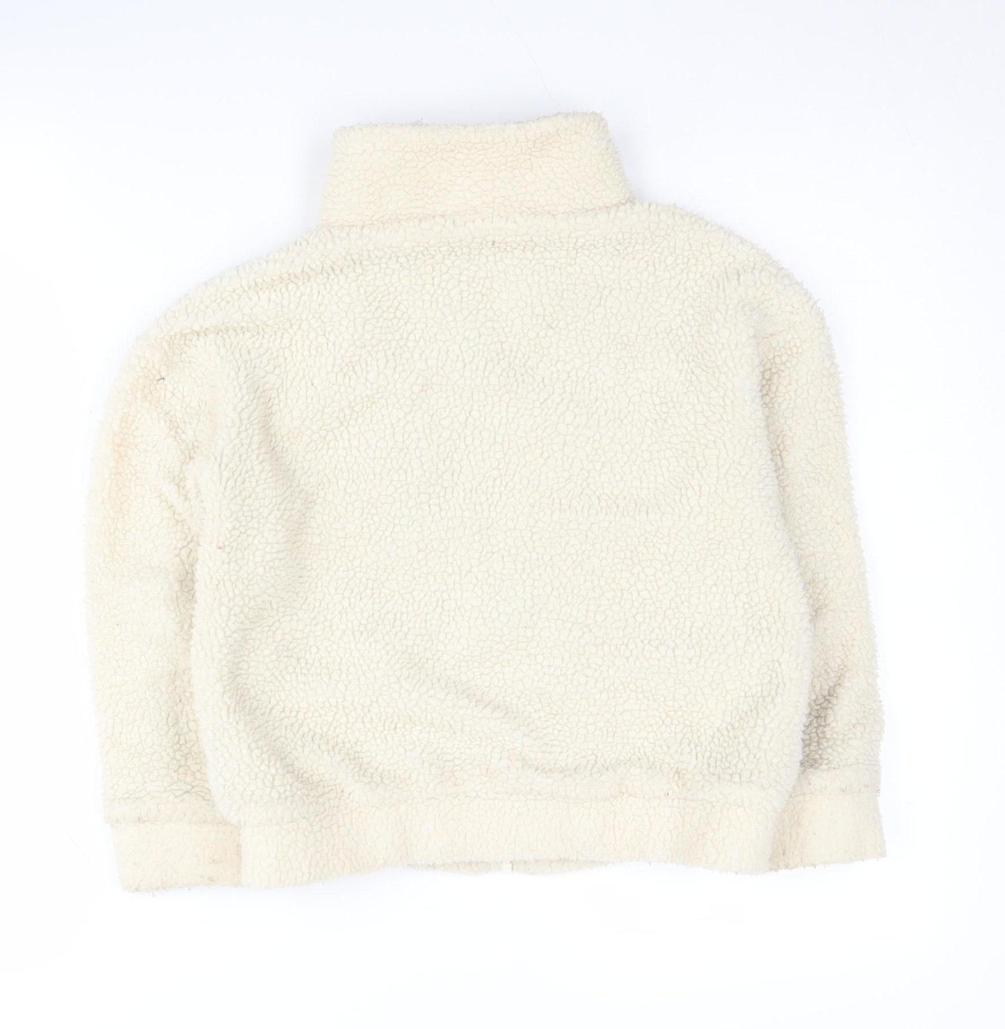 Next Girls Ivory Basic Jacket, 8 Years, Full Zip, Pockets