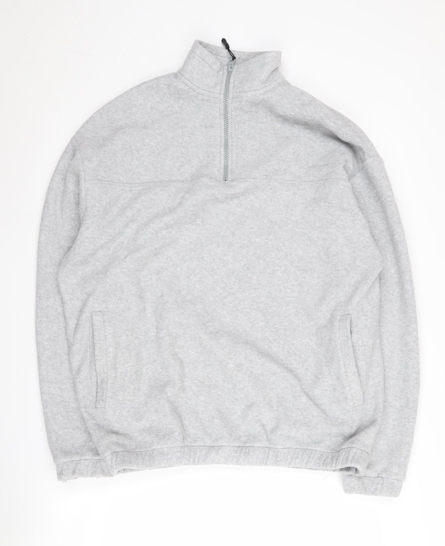 ASOS DESIGN Men's Grey 1/4 Zip Sweatshirt, Small