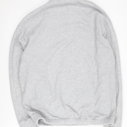 ASOS DESIGN Men's Grey 1/4 Zip Sweatshirt, Small