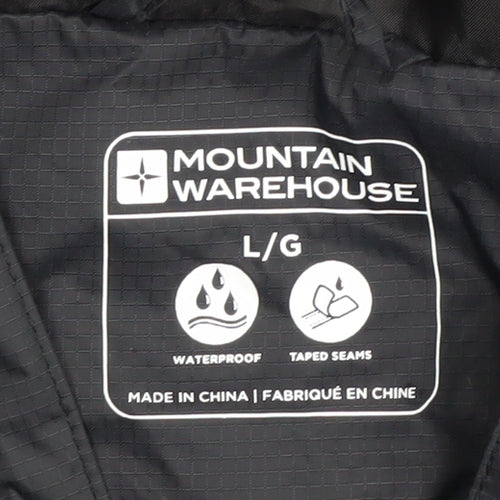 Mountain Warehouse Men's Black Waterproof Rain Jacket L