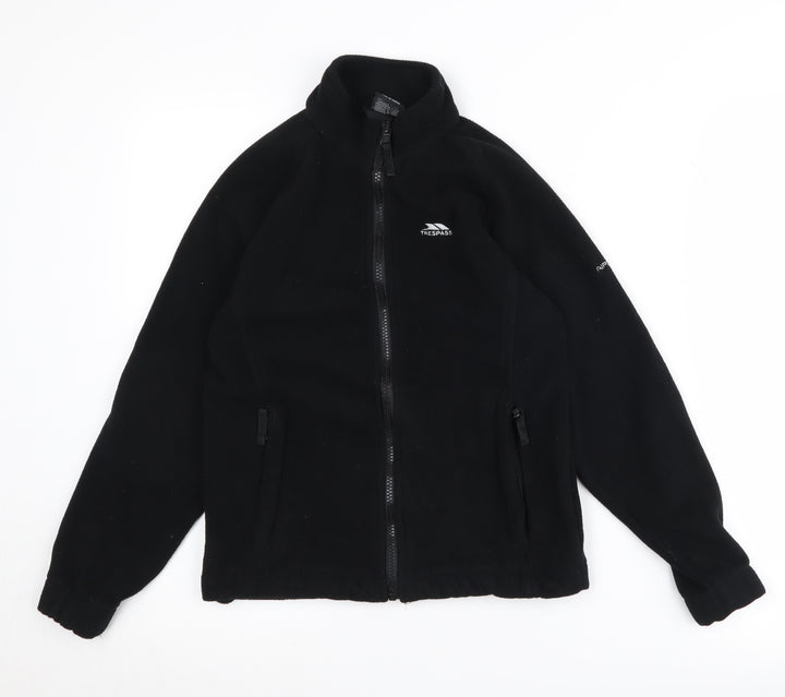 Trespass Boys Black Fleece Jacket Size 9-10 Years