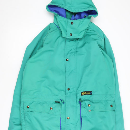 Boag Men's Green Parka Jacket, Hooded Waterproof Outdoor