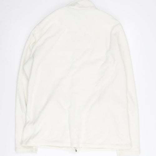 Marks and Spencer Women's White Fleece Jacket, Size 16