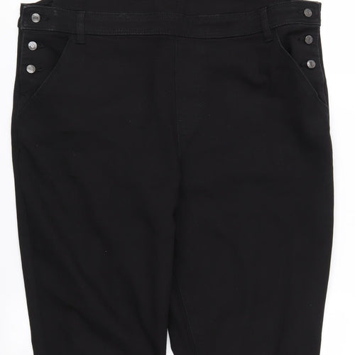 M&Co Women's Black Dungarees Size 16 Casual