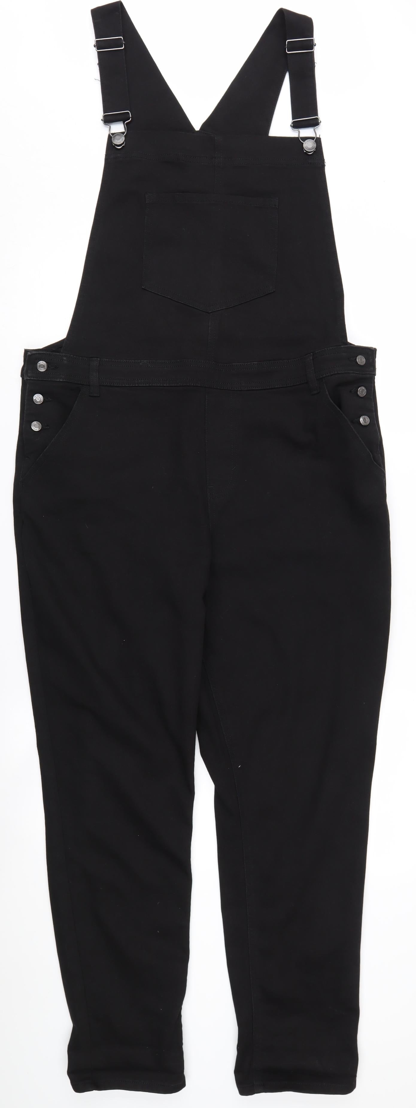 M&Co Women's Black Dungarees Size 16 Casual