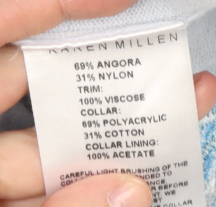 Karen Millen Women's Blue Floral Cardigan Size 12