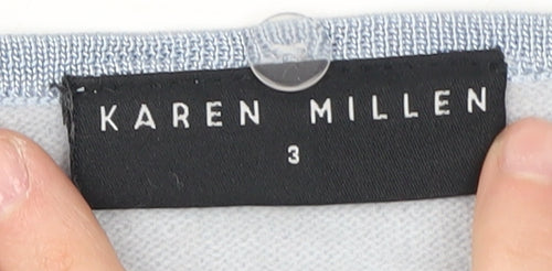 Karen Millen Women's Blue Floral Cardigan Size 12