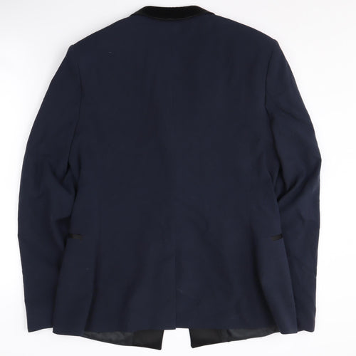 ASOS Men's Blue Shawl Lapel Tuxedo Blazer, 42R, Single-Breasted