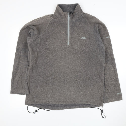 Trespass Men's Grey 1/2 Zip Fleece Sweatshirt - Size M