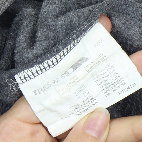 Trespass Men's Grey 1/2 Zip Fleece Sweatshirt - Size M