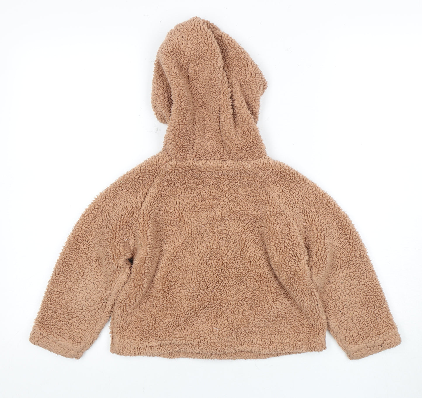 Next Girls Brown Fleece Full Zip Hoodie Size 6 Years