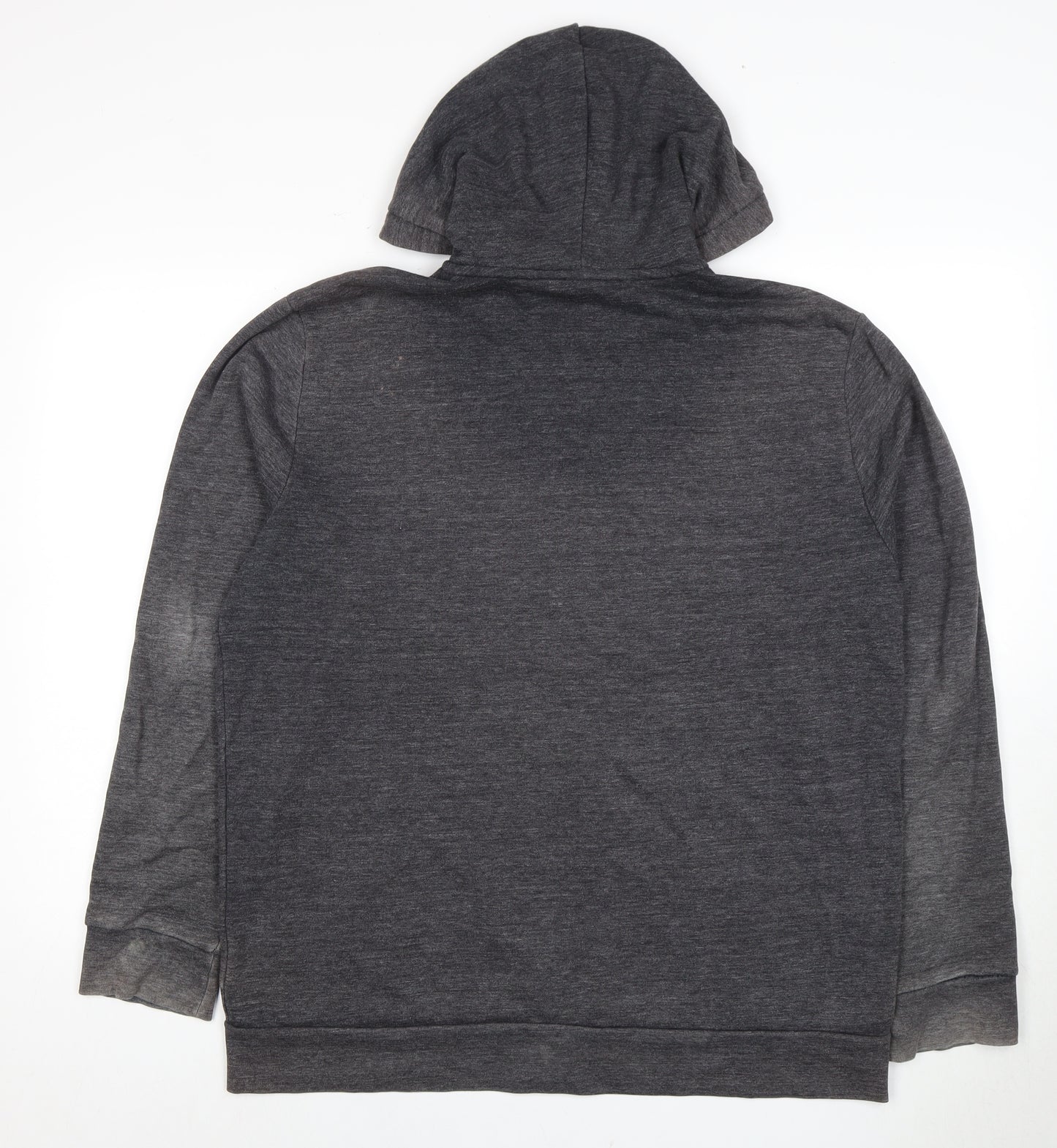 H&M Men's Grey Full Zip Hoodie L - Hooded & Pockets
