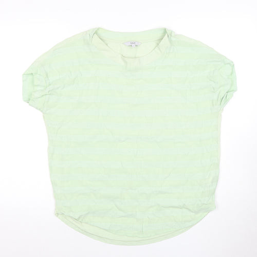 Next Women's Green Striped T-Shirt Size 18 Casual Wear