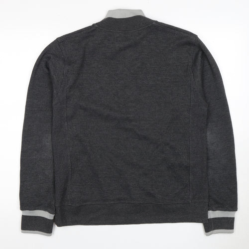 Pierre Cardin Men's Grey Full Zip Jumper, Size L