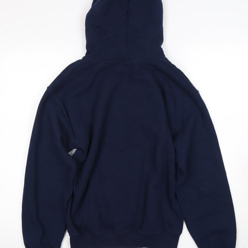 Gildan Men’s Blue Small Pullover Hoodie with Logo