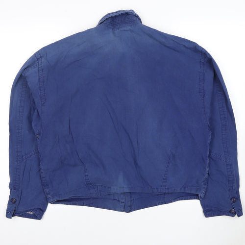 Next Women's Blue Cotton Zip Jacket M