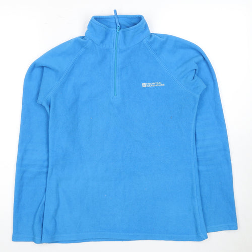 Mountain Warehouse Blue Zip Fleece, Unisex Adults Size 8