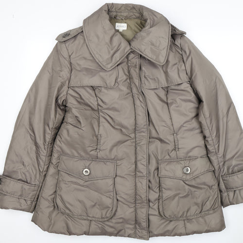 Kaliko Women's Brown Mid-Length Padded Jacket Size 16