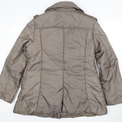 Kaliko Women's Brown Mid-Length Padded Jacket Size 16