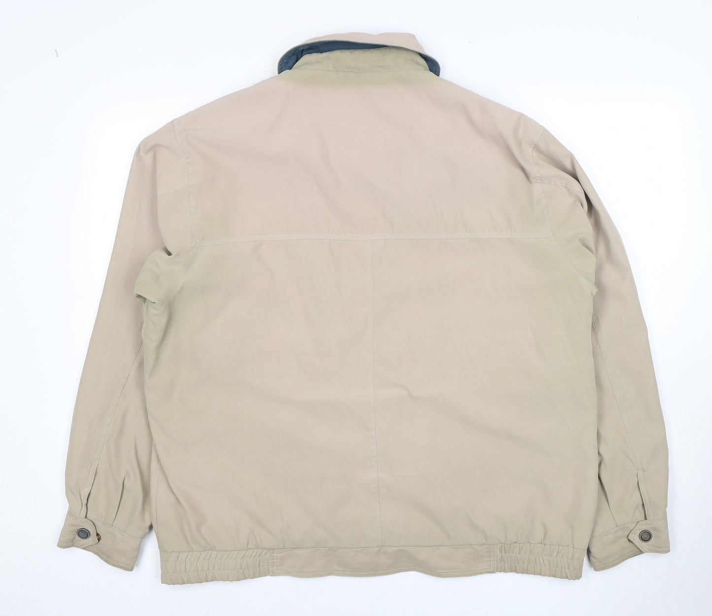 Saxon Men's Beige Basic Jacket, Size L, Collared Style