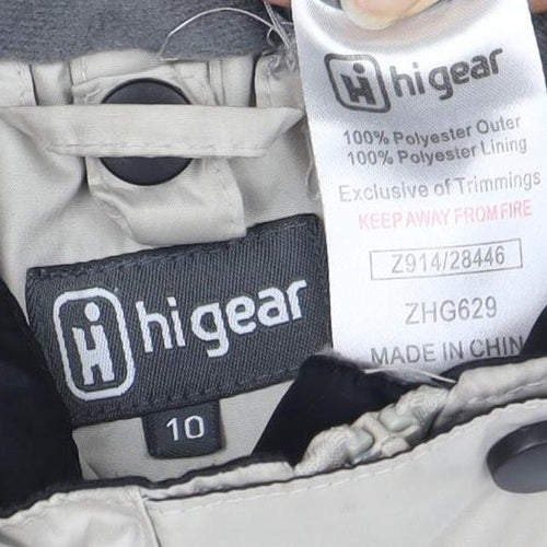 Hi Gear Beige Waterproof Unisex Jacket Size 10