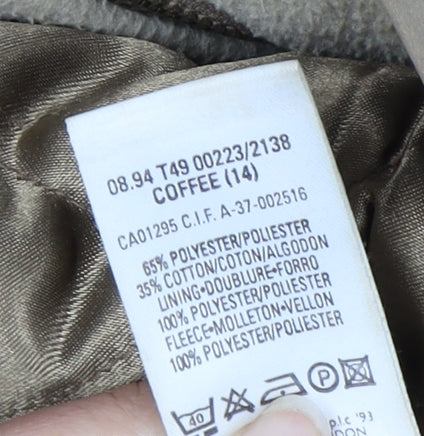 Marks and Spencer Women's Brown Parka Jacket Size 14