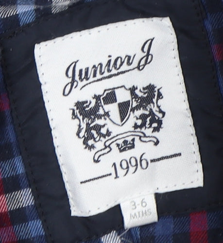 Junior J Boys Navy Quilted Puffer Jacket 3-6 Months
