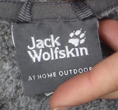 Jack Wolfskin Men's XL Grey Fleece Jacket - Hooded & Casual
