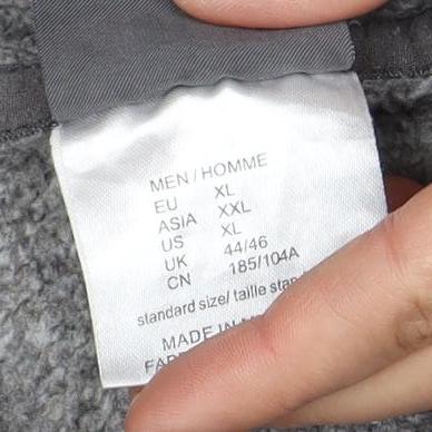 Jack Wolfskin Men's XL Grey Fleece Jacket - Hooded & Casual