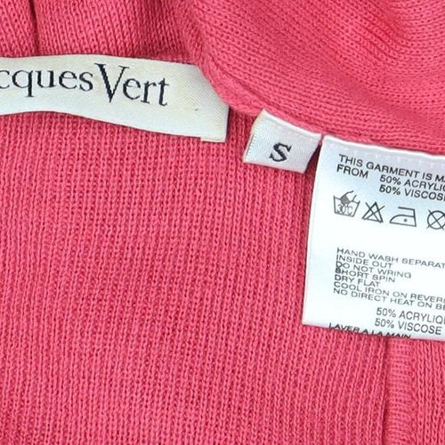 Jacques Vert Pink Cardigan, Women's S, Beaded and Buttoned