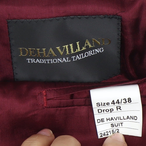 Dehavilland Men's Black Striped Wool Jacket 44R