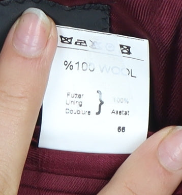 Dehavilland Men's Black Striped Wool Jacket 44R