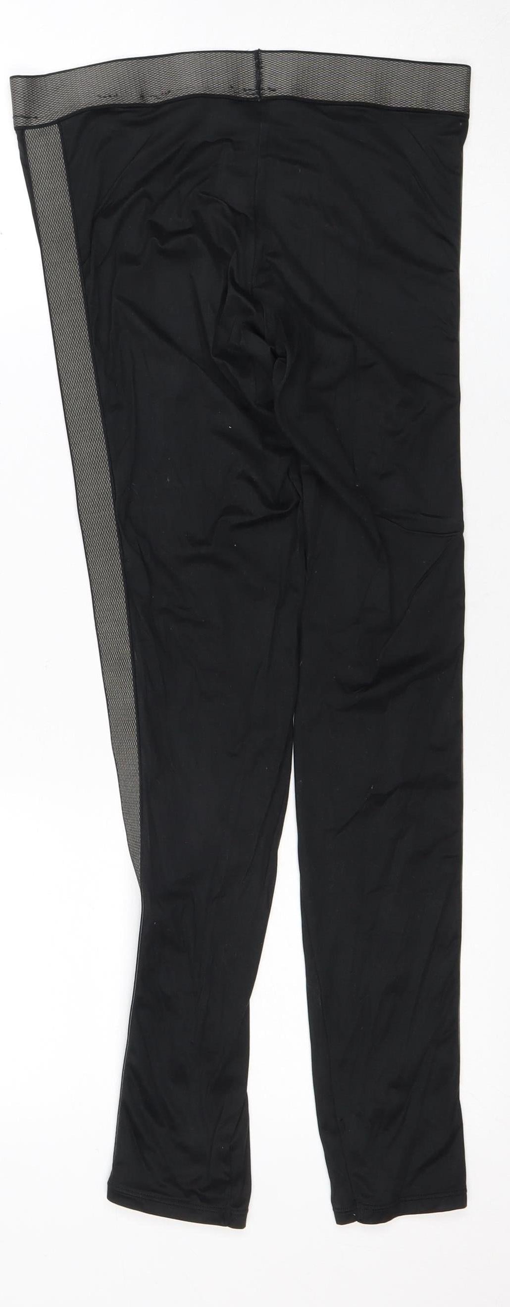 Calvin Klein Women's Black S Leggings with Logo and Elastic Waist