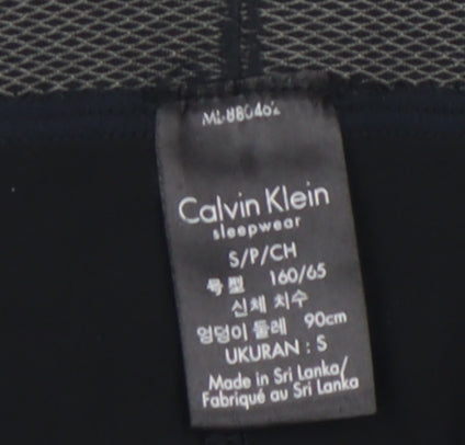 Calvin Klein Women's Black S Leggings with Logo and Elastic Waist
