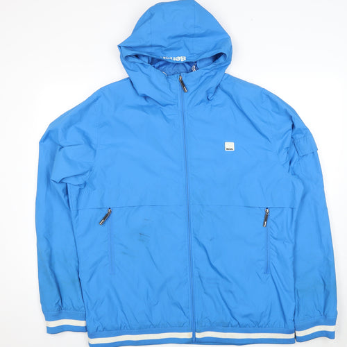 Bench Men's Blue 2XL Windbreaker Jacket Casual Hooded